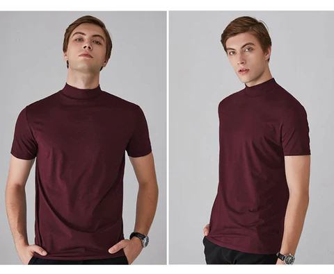 🔈🔈2026 Heißer Verkauf – 50 % Rabatt🎁Hochgeschlossenes, schmal geschnittenes T-Shirt für Herren