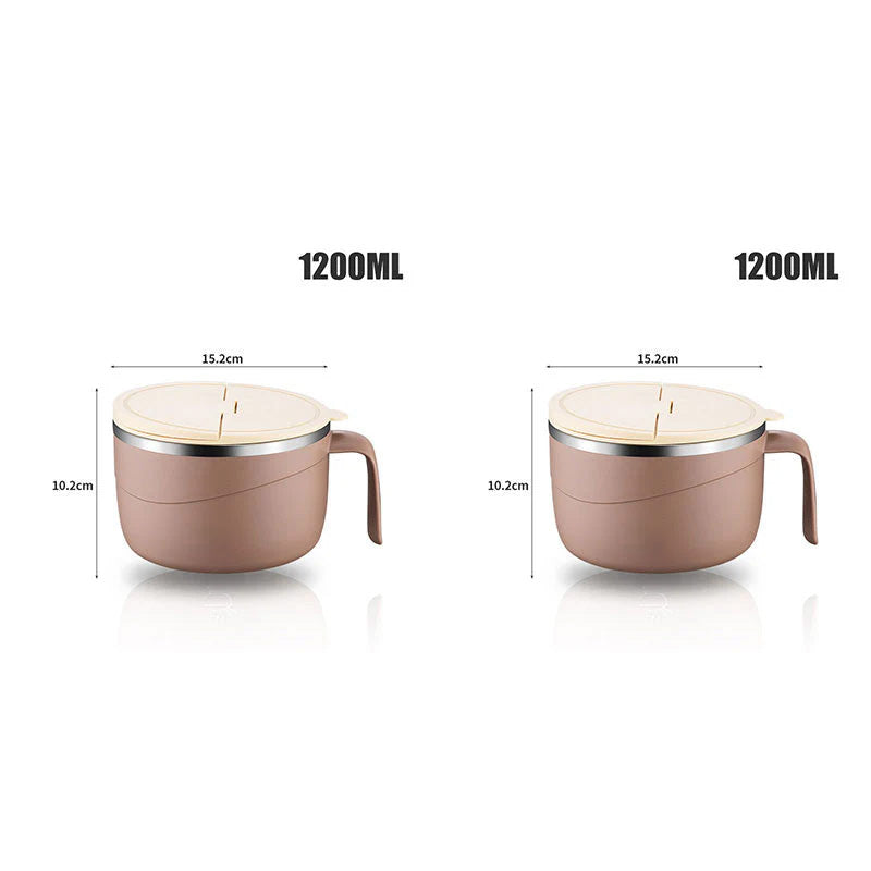 🔥Letzte 4 Stunden Angebot: 50 % sparen⏰🍜304 Edelstahl isolierte Ramen-Schüssel