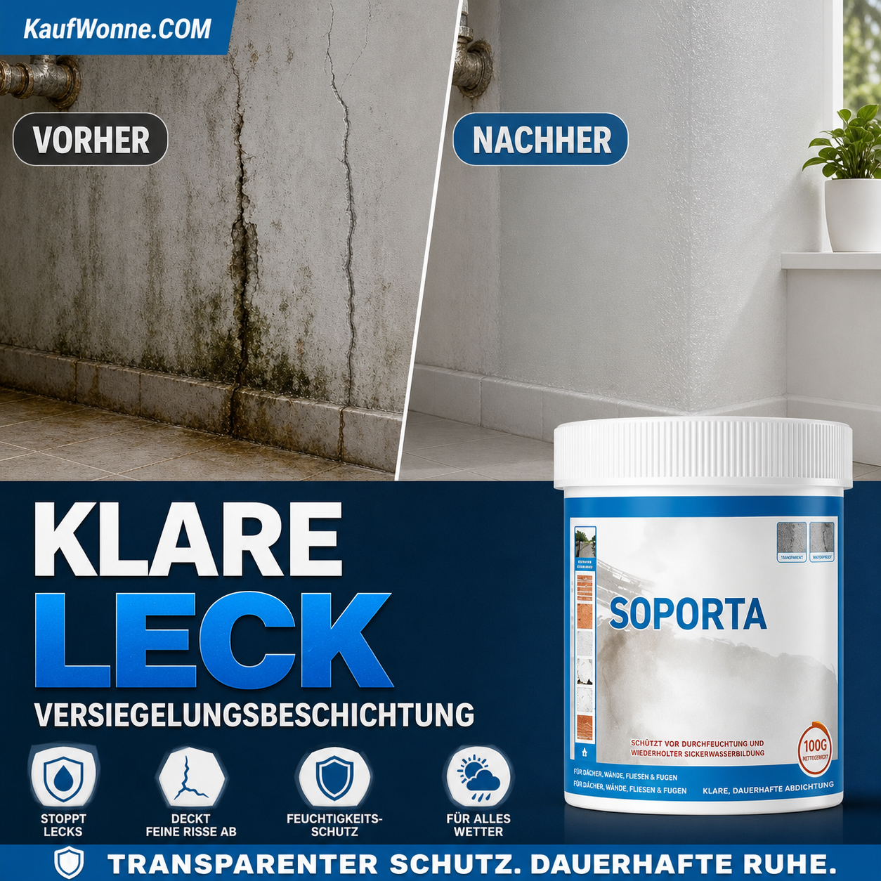 🔧💧 Wasserfester Kleber & Dichtmasse – flexibel & langlebig, geeignet für Holz, Fliesen und Metall! 🌟
