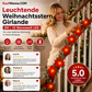 🎄 Weihnachts‑Poinsettia‑Lichterkette, bunte Weihnachtsstern‑Blumen‑LED‑Lichterkette für Dekoration, Innen‑ und Außeneinsatz