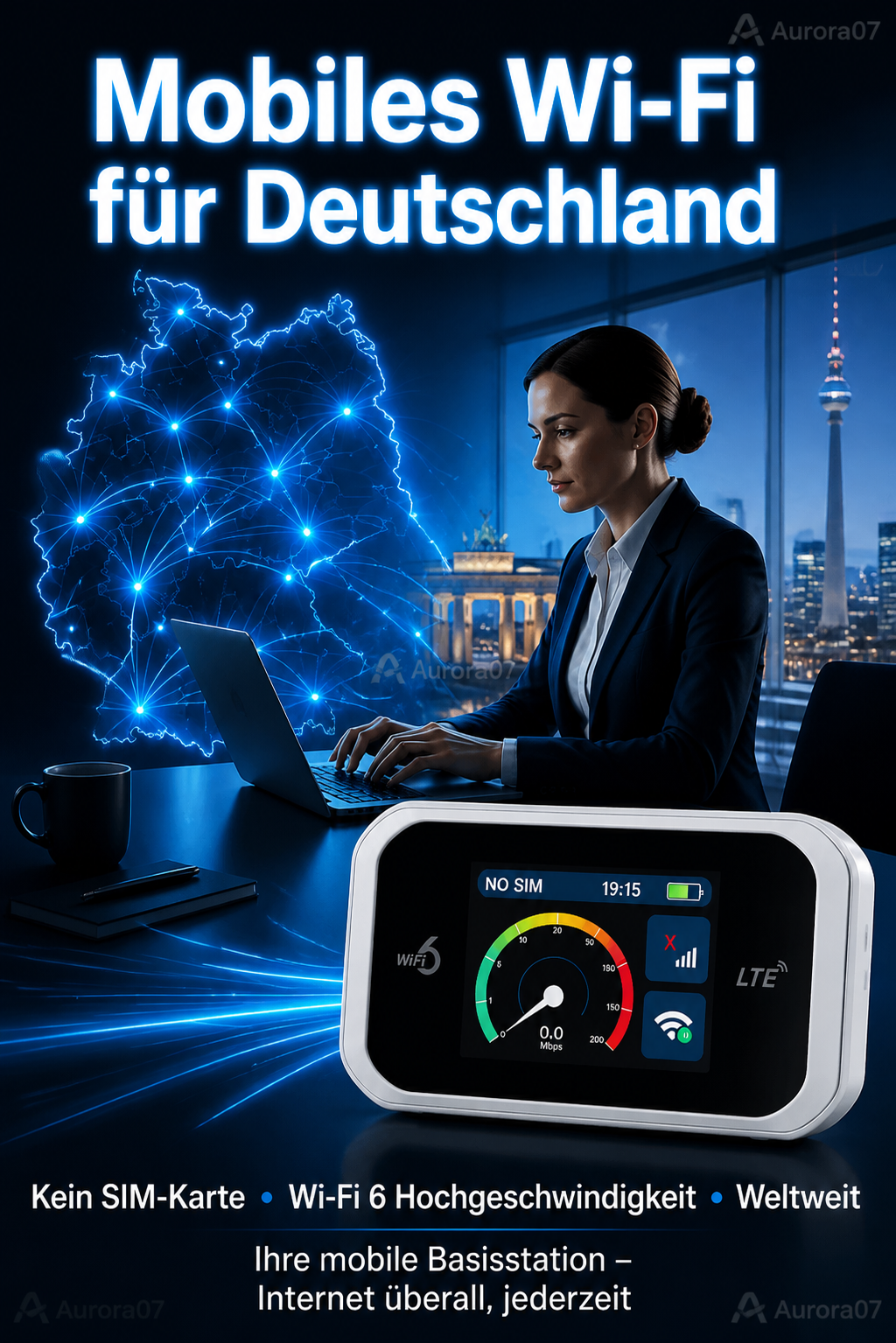 📶 ÜBER 100.000 STÜCKE VERKAUFT! 50% RABATT – Mobiler WiFi 6 LTE Hotspot Router – Ohne langfristige Verträge, stabile Netzverbindung für Camping, Reisen & Zuhause