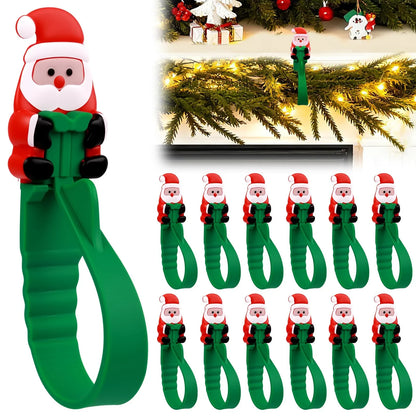 🎄🎅 Weihnachtsmann-Klebehaken (12er-Pack) – kein Bohren, keine Nägel, einfach abziehen, aufkleben und aufhängen.