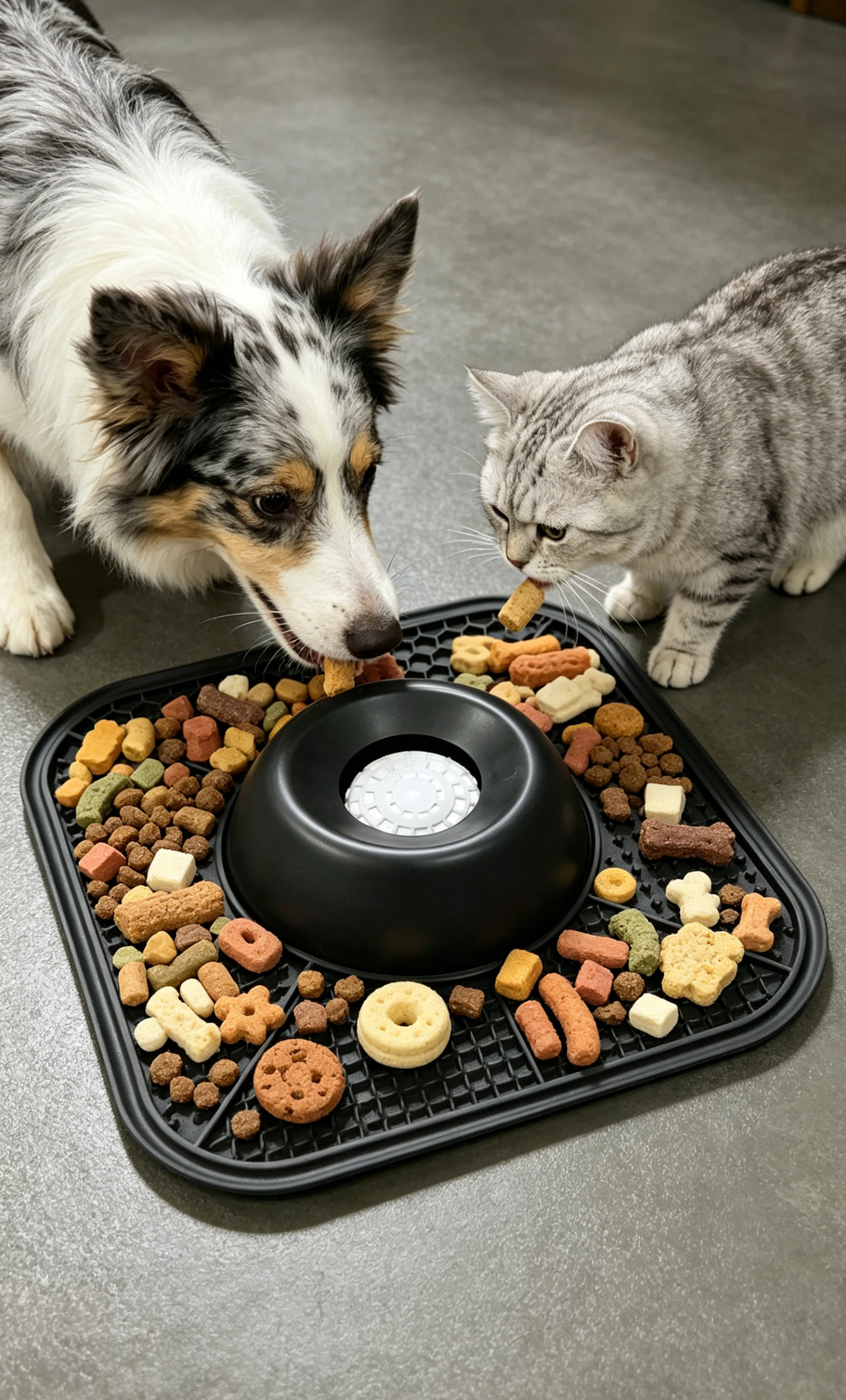 📢📢50 % Rabatt!! 🥳🐾🍽️ Kombinierter Futternapf mit rutschfester Leckunterlage für Hunde – verlangsamt die Nahrungsaufnahme, beugt Blähungen vor, mindert Stress und fördert die geistige Auslastung 🧠