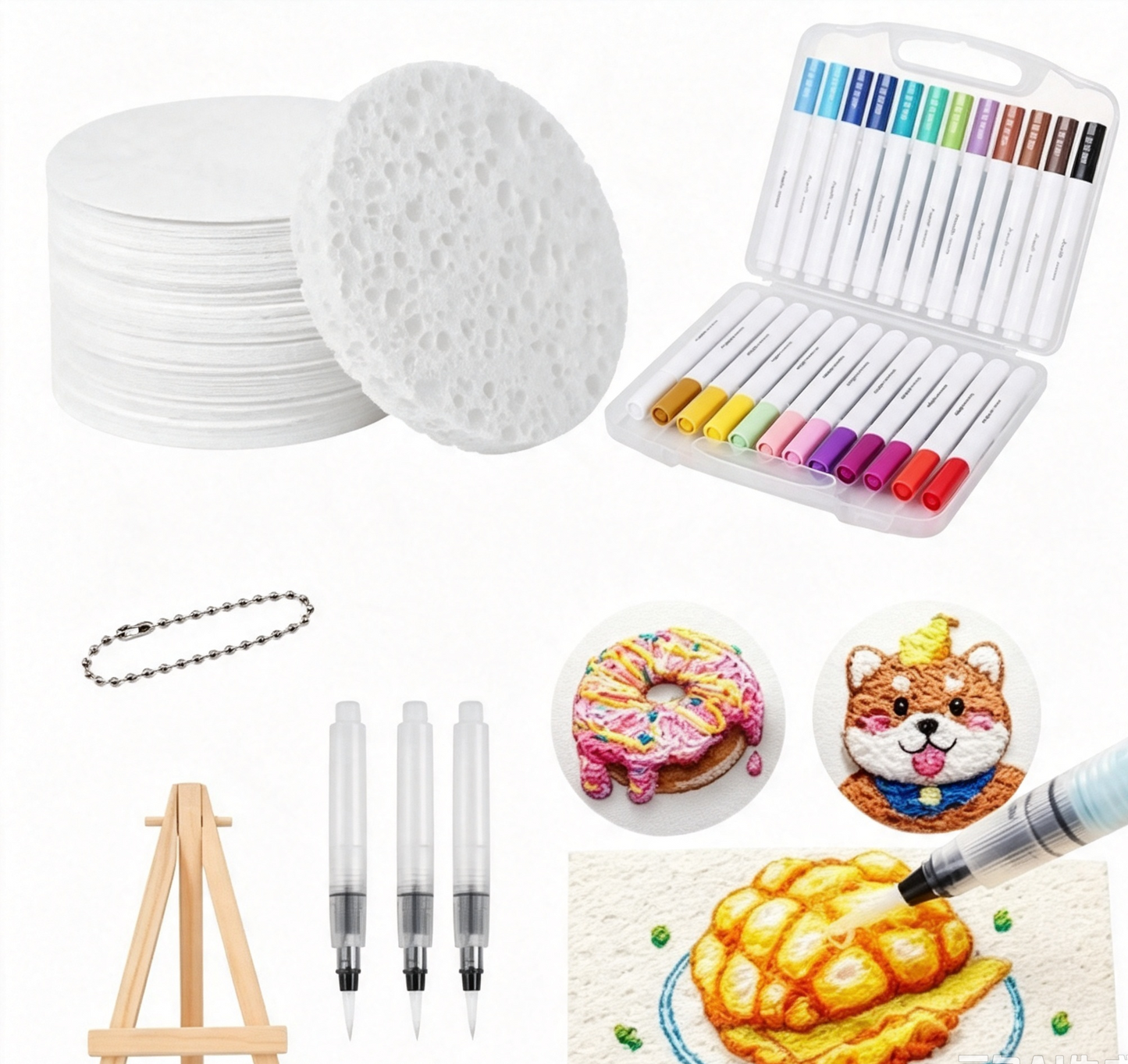 🎄✨3D-Kunstpapier-Set  | Zeichnen – Wasser hinzufügen – Aufblasen – Kreativer Spaß für Groß und Klein🎁