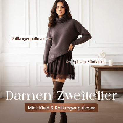 ❄️Heißer Verkauf 50 % Rabatt!!⚡Rollkragenpullover-Kleid-Set | Rollkragenpullover-Kleid-Set | Perfekt für Winter – Jetzt warm & stylisch!✈️ Kostenloser Versand