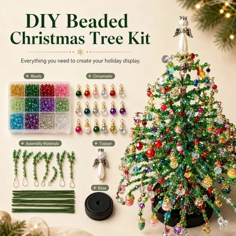 🎄✨ DIY Perlen-Weihnachtsbaum-Set – 🎅 Gestalten Sie Ihre eigene funkelnde Weihnachtsdekoration