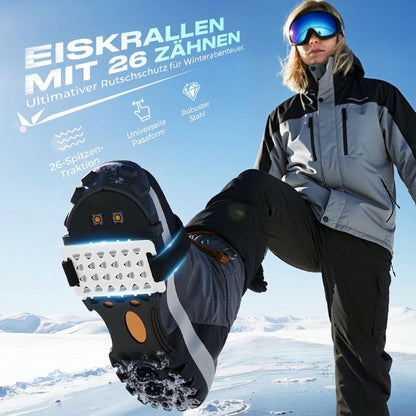 🧊 Équipez-vous pour l‘hiver à -50% ! 🗻 Le kit antidérapant professionnel – Technologie pro, montage facile. Ne glissez plus en famille !