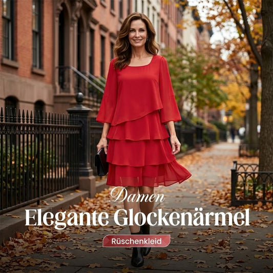 🎁 50 % Rabatt! Elegantes, mehrlagiges Rüschenkleid für Damen – Müheloser Stil für jeden Anlass 💃