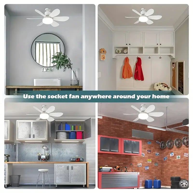 ✨Nur solange der Vorrat reicht: 50 % Rabatt!🍃 Intelligenter Deckenventilator mit Licht, RGB-Beleuchtung und Bluetooth-Lautsprecher