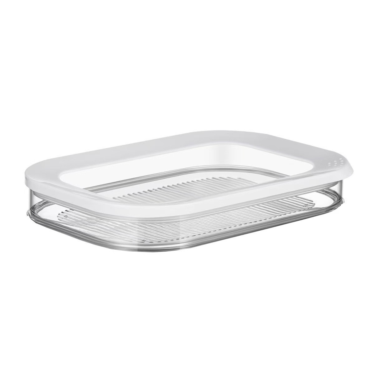 🍱50 % RABATT! 👀 Transparenter Kühlschrankbehälter mit Deckel – Transparente Sicht, stapelbar & 3 Größenoptionen – Mühelose Organisation Ihres Kühlschranks ✨