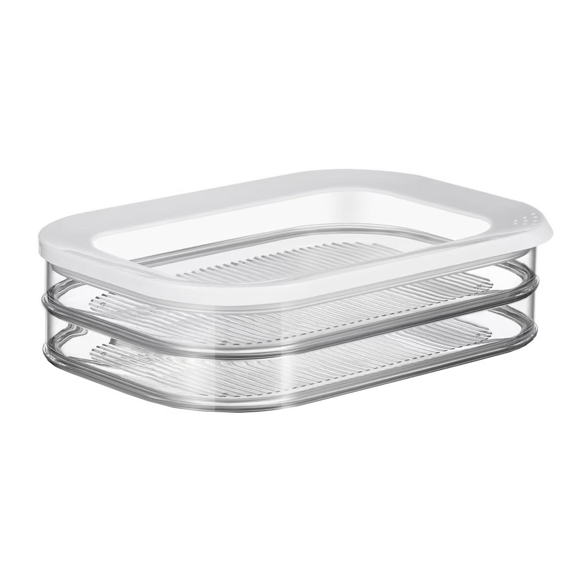 🍱50 % RABATT! 👀 Transparenter Kühlschrankbehälter mit Deckel – Transparente Sicht, stapelbar & 3 Größenoptionen – Mühelose Organisation Ihres Kühlschranks ✨