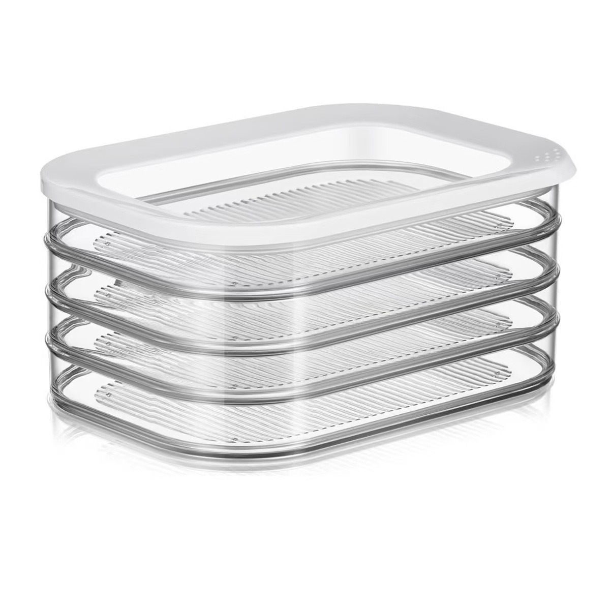 🍱50 % RABATT! 👀 Transparenter Kühlschrankbehälter mit Deckel – Transparente Sicht, stapelbar & 3 Größenoptionen – Mühelose Organisation Ihres Kühlschranks ✨