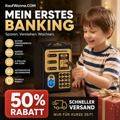 🏧 Automatische ATM-Sparschwein für Kinder mit Passwort