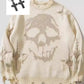🔥Neu eingetroffen 50% reduziert🎁Pullover mit Skelett-Print und überschnittenen Schultern | Trendiger Streetwear-Look