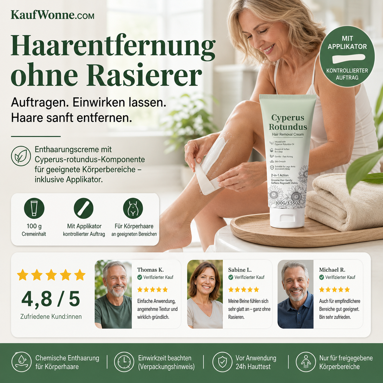 🔥🎁 1+1 GRATIS!!🥳💞 50K+ VERKAUFT! ⚡💧Enthaarungscreme für seidig glatte Ergebnisse