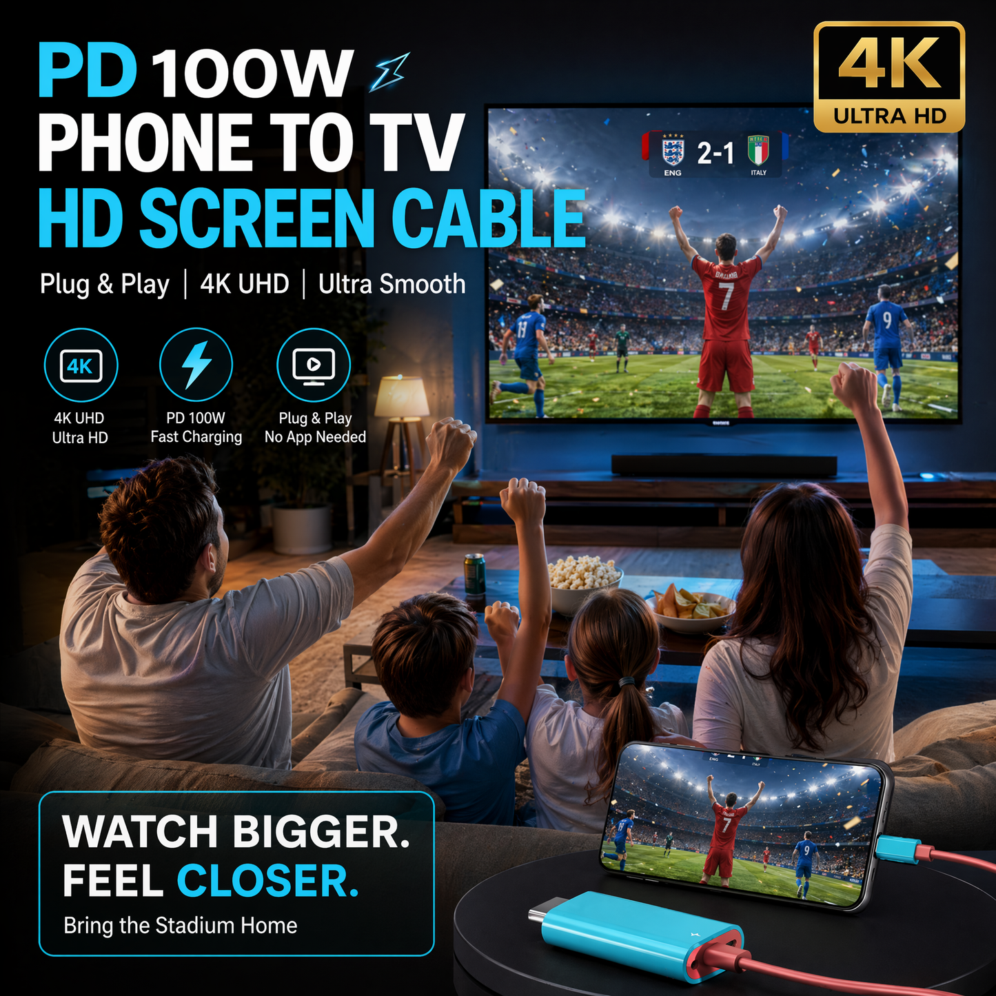 🔥TOP-ANGEBOT🔥 USB-C-auf-HDMI-Adapterkabel – Switch, Smartphone & Tablet → Fernseher mit nur einem Kabel! 📱💻📺