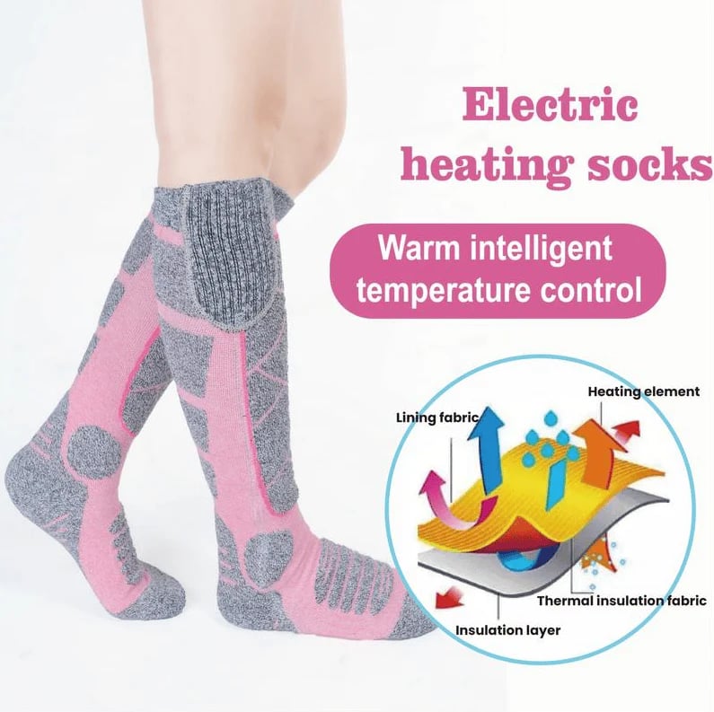 Waschbare, wiederaufladbare Heizsocken für Damen und Herren