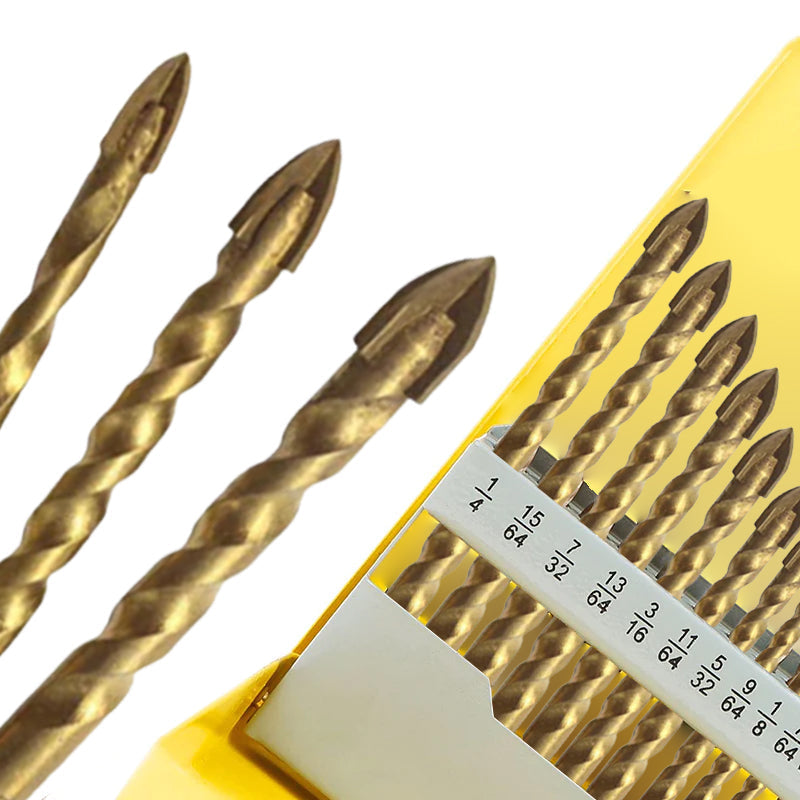 ⚡ 50% RABATT! 🔩 VIERSCHNEIDIGER KREUZBOHRER (4 STück/SET) – Für Beton/Stein/Metall/Keramik, schnell & präzise bohren!