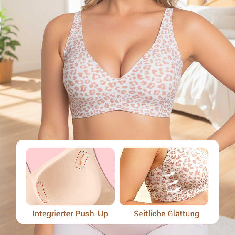 💕Jelly Wireless Damen Komfortable kabellose Push-up-BHs, nahtlose T-Shirt-BHs, BHs mit tiefem V-Ausschnitt für jeden Tag