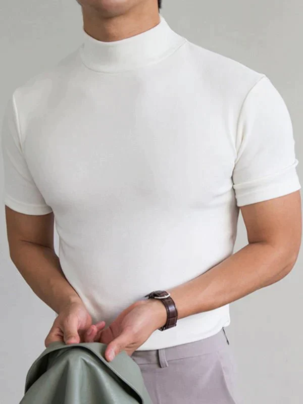 🔈🔈2026 Heißer Verkauf – 50 % Rabatt🎁Hochgeschlossenes, schmal geschnittenes T-Shirt für Herren