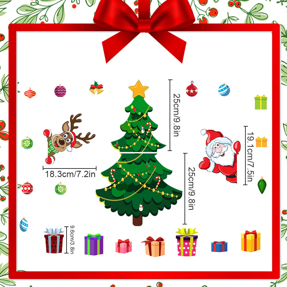 🎅 Weihnachts-Magnetaufkleber, festliche Dekoration für Kühlschrank und Metalloberflächen