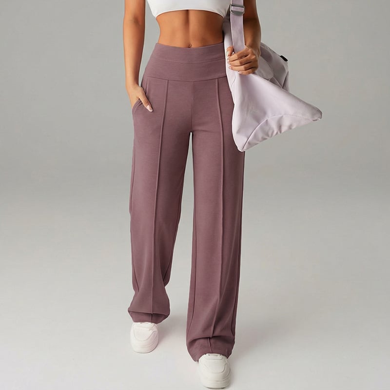 🎉LETZTER TAG AKTION – 50% RABATT 👖✨ Damen Weite Straight-Leg-Hose mit hohem Bund – Stretchstoff + Praktische Taschen + 9 Farben! ✨