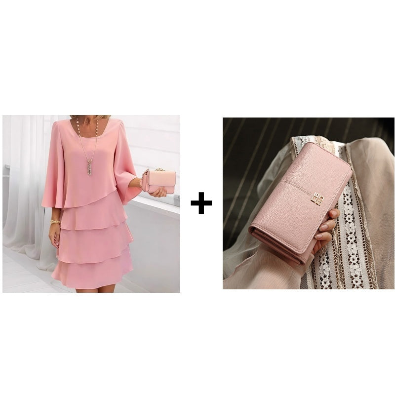 🎁 50 % Rabatt! Elegantes, mehrlagiges Rüschenkleid für Damen – Müheloser Stil für jeden Anlass 💃