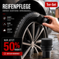Reifenglanzschwamm mit Applikatorbürste und Abdeckung