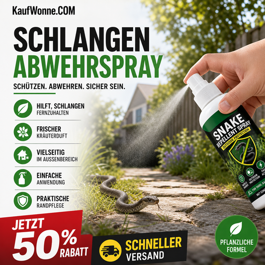 🔥🎁 2+1 GRATIS!!🥳💞 50K+ VERKAUFT! ⚡🐍 Schnellwirkendes Schlangen‑Abwehrspray für den Außenbereich