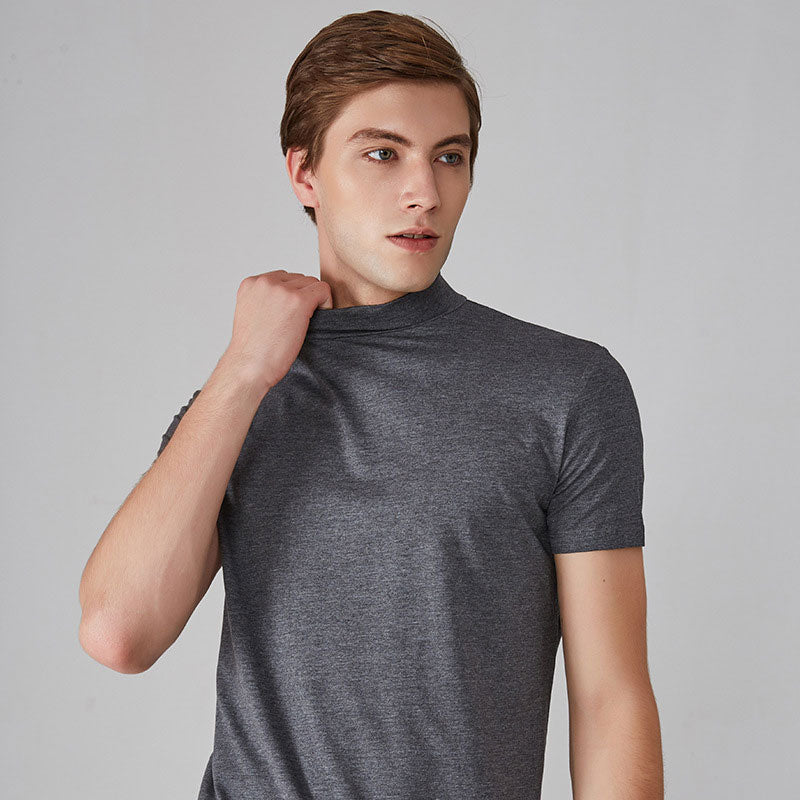 🔈🔈2026 Heißer Verkauf – 50 % Rabatt🎁Hochgeschlossenes, schmal geschnittenes T-Shirt für Herren