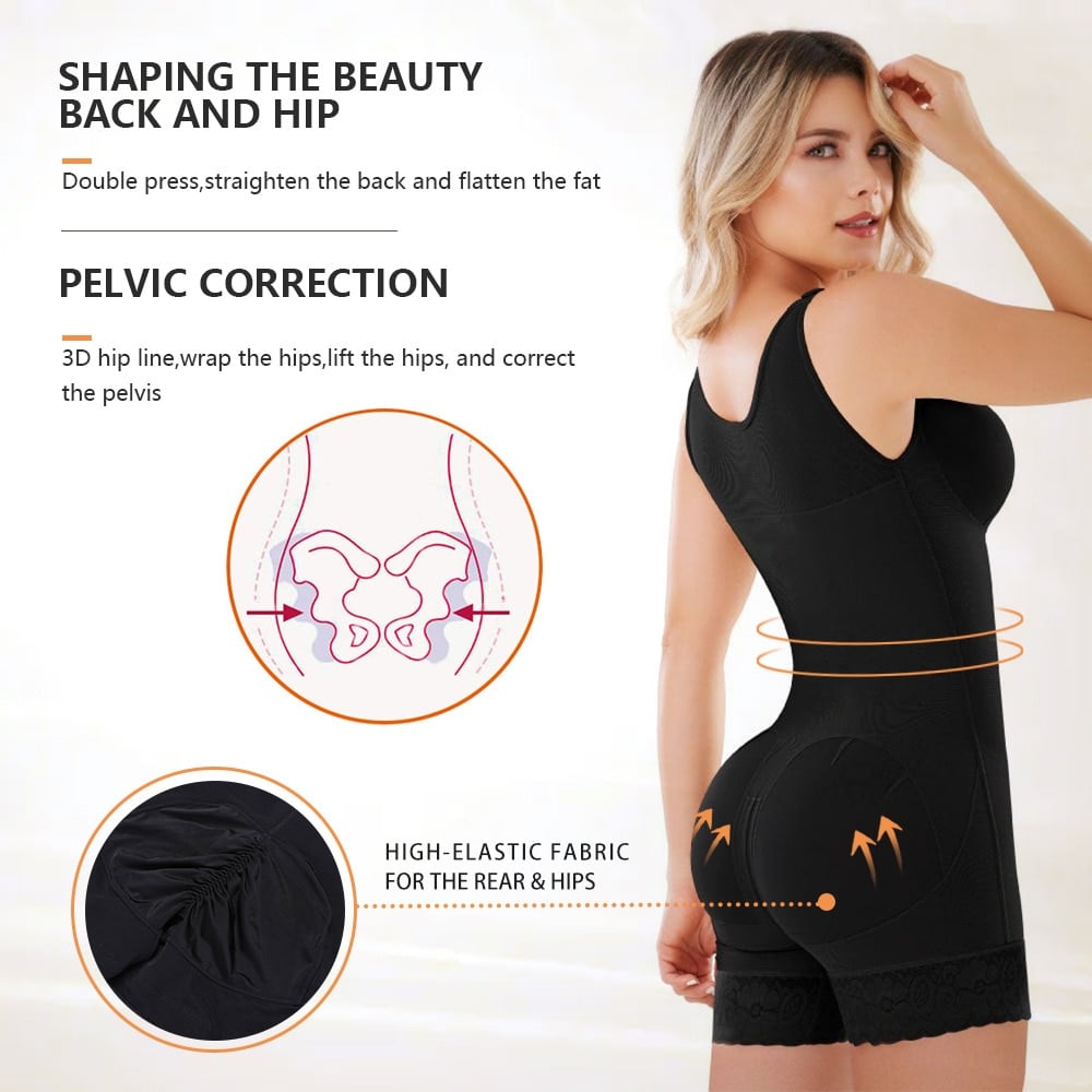 📢📢50 % Rabatt!!🥳 💞 50K+ VERKAUFT! 🌸🕊️Hochelastischer nahtloser Formbody - bauchglättend & po-liftend, figurbetonend👗✨