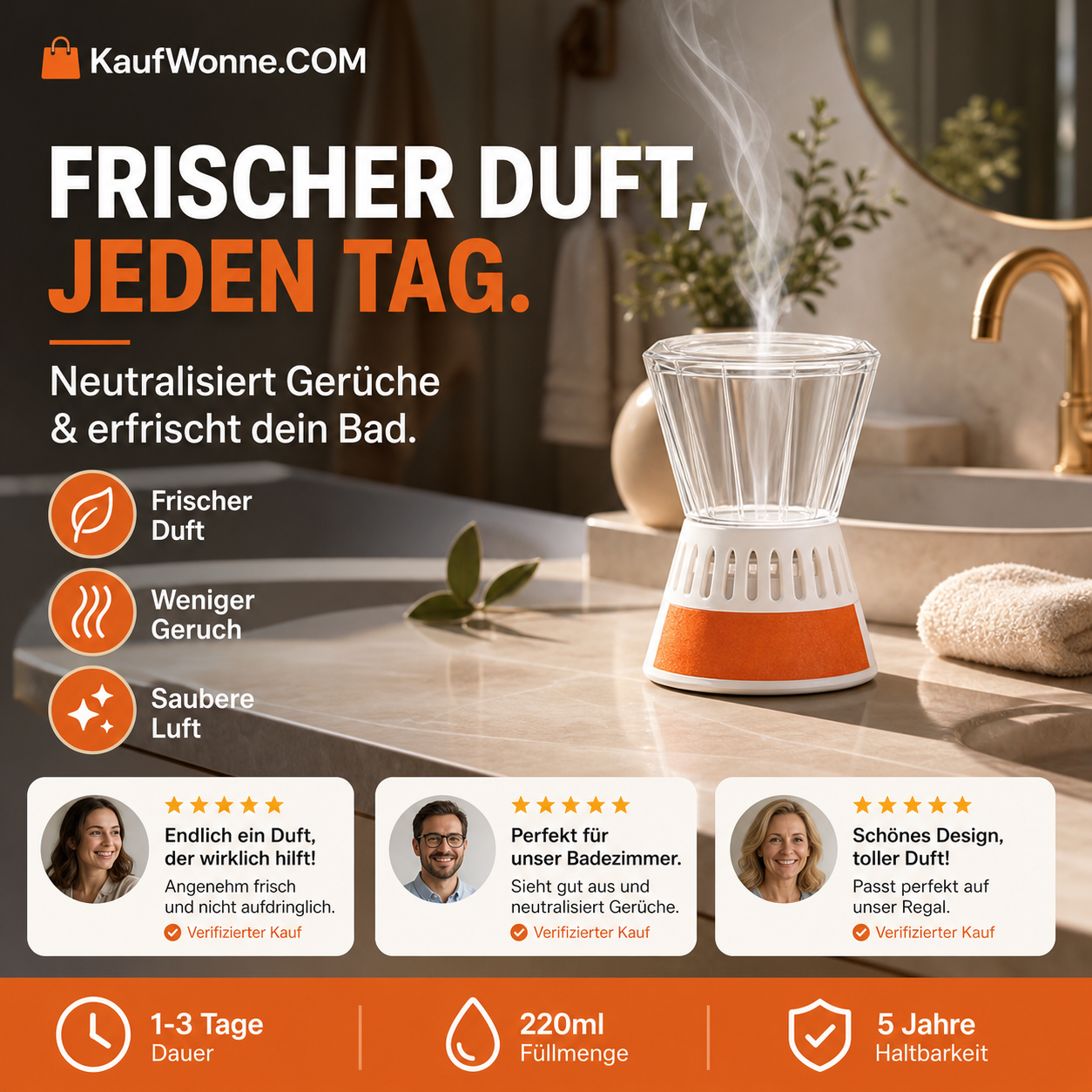 🌸Umgekehrte Sanduhr Aromatherapie-Lufterfrischer – langanhaltende Geruchsbeseitigung