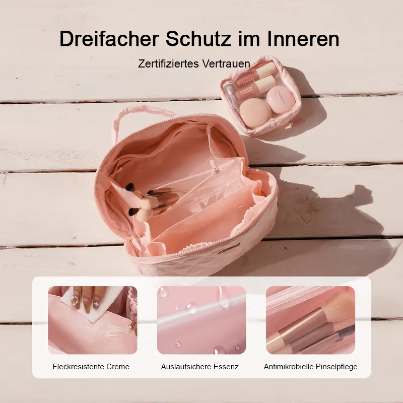 🔥👛 50% RABATT + Die 2. Tasche für nur 10 €! 👜 Die perfekte Reisemake-up-Tasche für Damen – hochwertig, praktisch, stylisch.