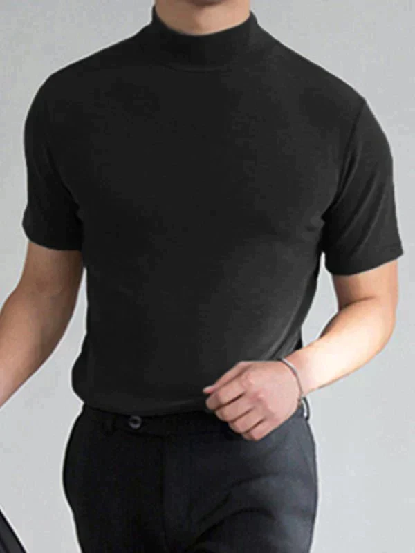 🔈🔈2026 Heißer Verkauf – 50 % Rabatt🎁Hochgeschlossenes, schmal geschnittenes T-Shirt für Herren