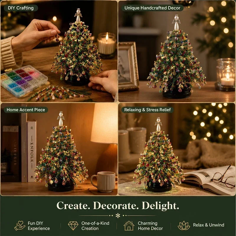 🎄✨ DIY Perlen-Weihnachtsbaum-Set – 🎅 Gestalten Sie Ihre eigene funkelnde Weihnachtsdekoration