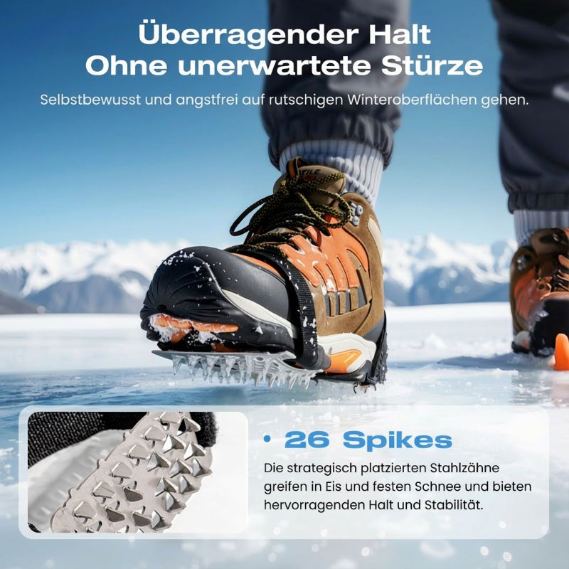 🧊 Équipez-vous pour l‘hiver à -50% ! 🗻 Le kit antidérapant professionnel – Technologie pro, montage facile. Ne glissez plus en famille !