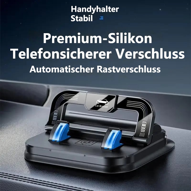 🚗Drehbarer Auto-Handyhalter fürs Armaturenbrett – 360° verstellbar & rutschfest – Freisprech-Handyhalterung 🛡️