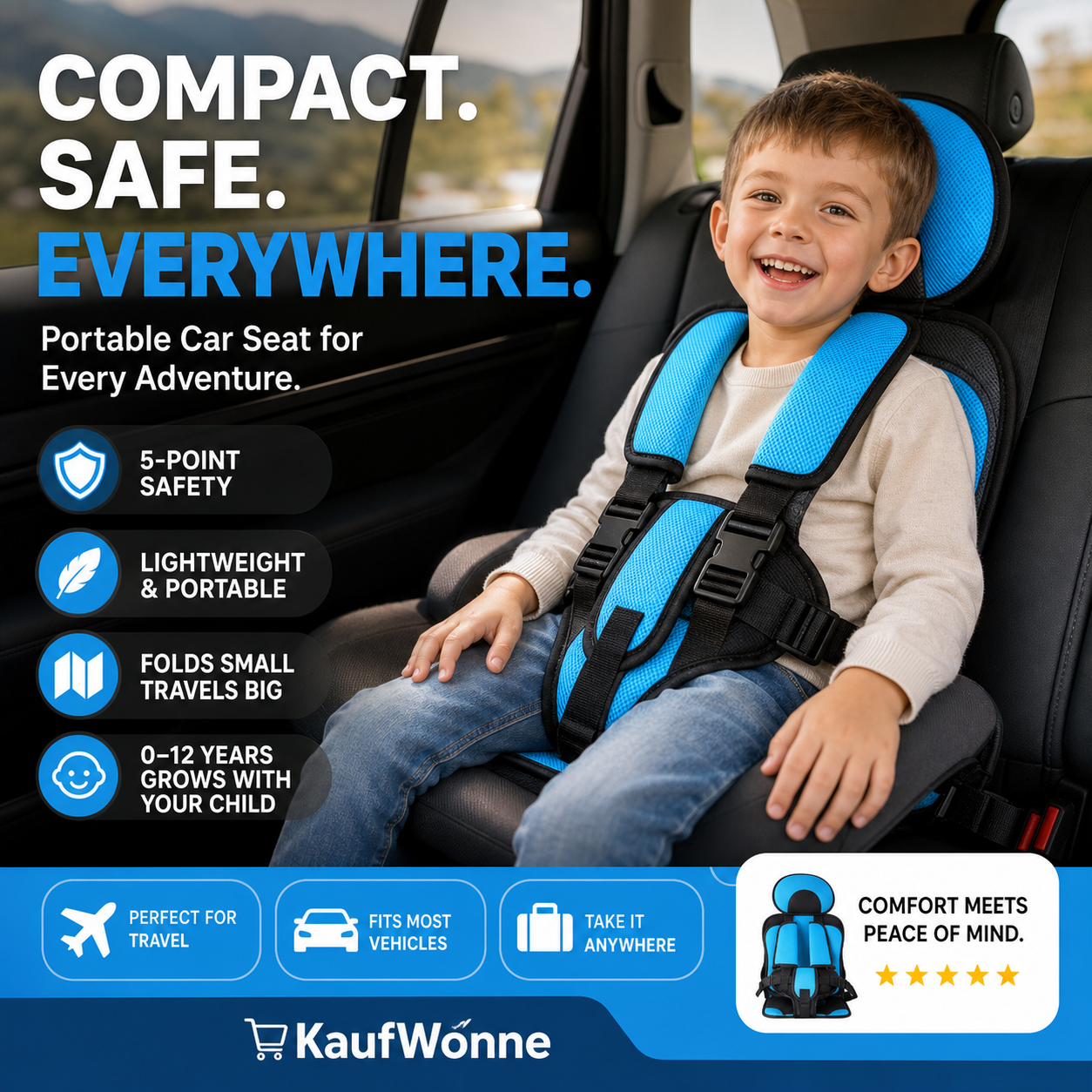 📢📢50% RABATT !!⏰Tragbarer Kindersitz fürs Auto