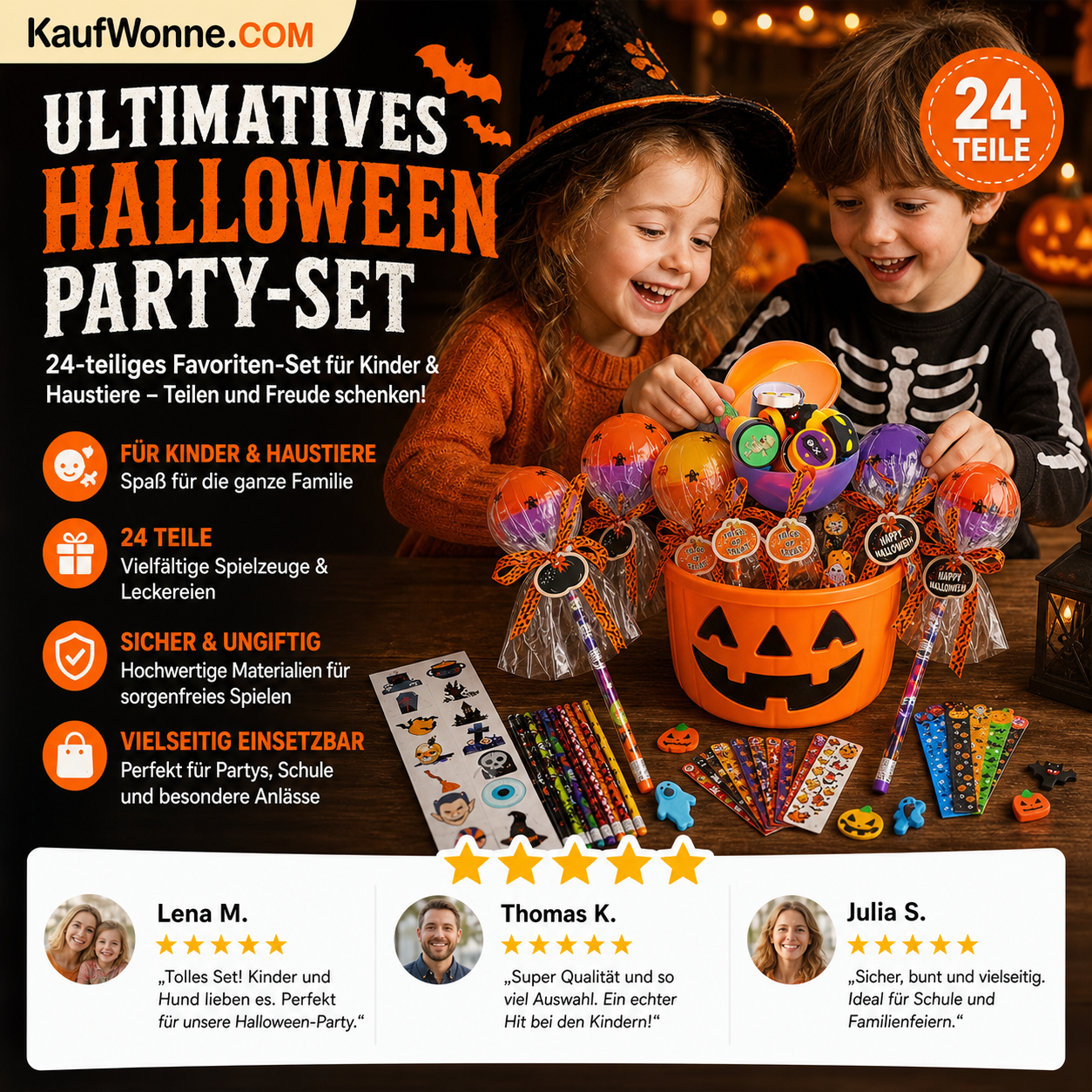 🎃 Halloween-Party-Spielzeug- und Schreibwaren-Sortiment