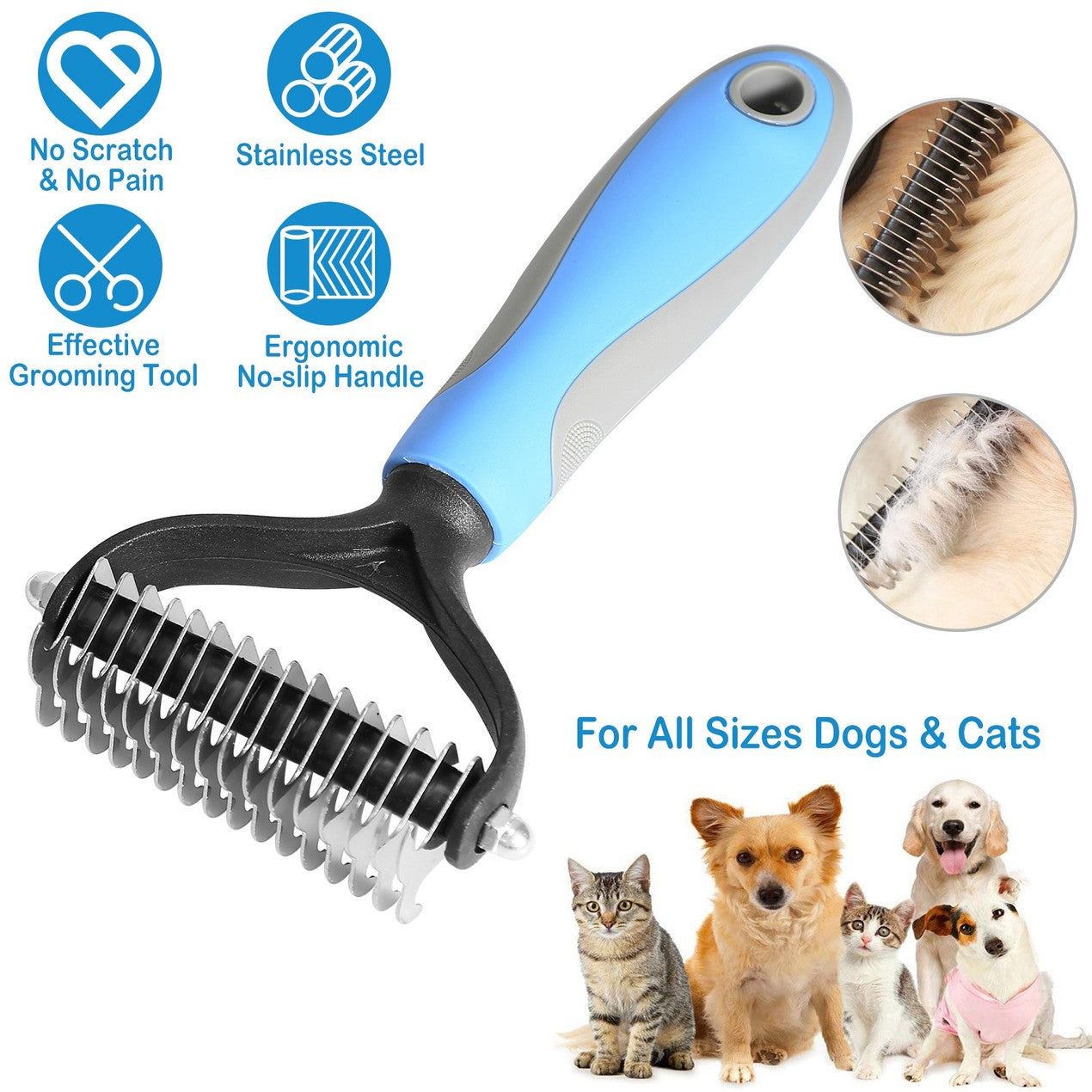 📢📢 50 % Rabatt!! 🐶🐱 Professionelles Enthaarungs-Tool für Hunde & Katzen – Entfernt Lose Haare Effektiv, Sanft zur Haut & Einfache Reinigung 🧼