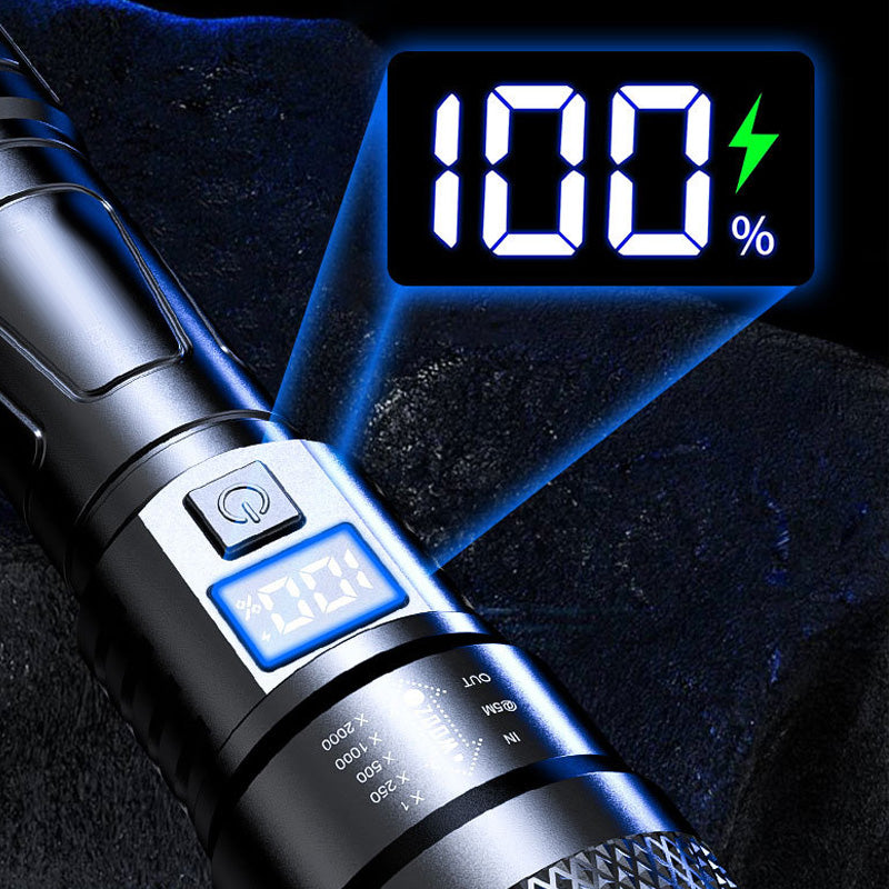 🔦 50% Rabatt + KAUF 2, ERHALT 1 GRATIS! 💥 Superstarke Zoom-Taschenlampe – extrem hell & wasserdicht – perfekt für Outdoor & Notfall!