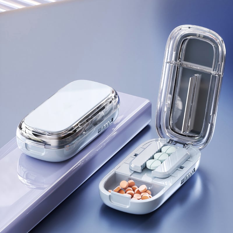 📢📢 50 % Rabatt!! ⏰🔥 Tragbarer Pillenschneider – Robust, leicht zu reinigen und hygienisch