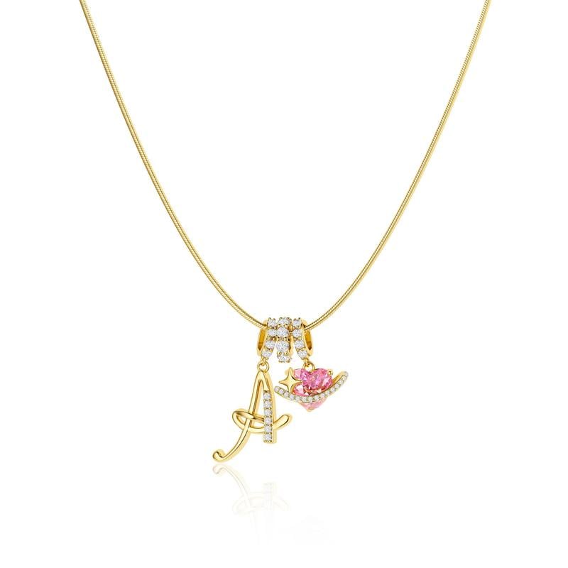 💖 LETZTER TAG – 50 % RABATT ✨ 3-lagige Anhänger-Halsketten mit Initialen A-Z 🎀 | Personalisiert & elegant