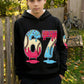😂🤣 Lustiger Hoodie für Kinder: 67-Meme-Motiv 🧸🎉 Super weich & langlebig – perfekt für Schule & Freizeit!