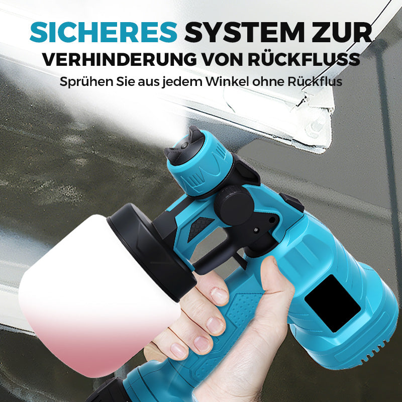 📢📢50 % Rabatt!! ⏰🔥Kabellose elektrische Spritzpistole ⚡ 800 ml/Minute für ununterbrochenes Sprühen 💪 Wiederaufladbar, kabellos, Sprühen in jedem Winkel ohne Auslaufen. Ideal für Möbel, Zäune und Wände 🏠