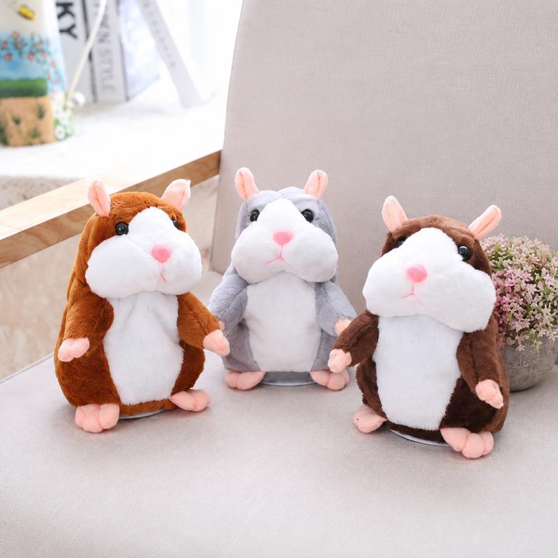 Sprechender Hamster als Plüschtier – wiederholt alles, was man sagt, schüttelt automatisch den Kopf, urkomischer Spaß für Kinder und Erwachsene