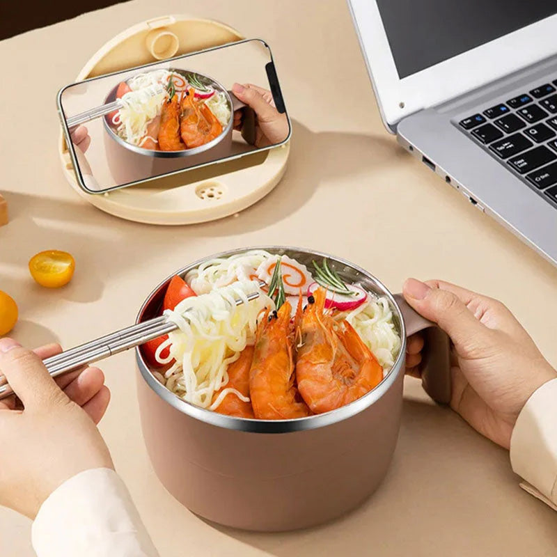 🔥Letzte 4 Stunden Angebot: 50 % sparen⏰🍜304 Edelstahl isolierte Ramen-Schüssel