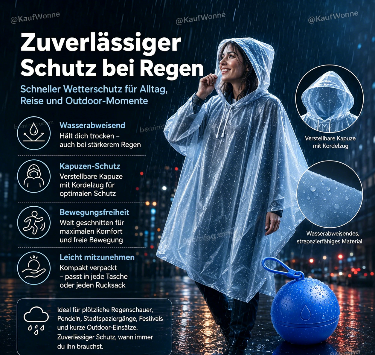 🥳HEISSER SALE 2026🥳💞 50K+ VERKAUFT! ⚡🌧️Einweg-Regenjacke in Mini-Kugelform (1 kaufen, 2 gratis)