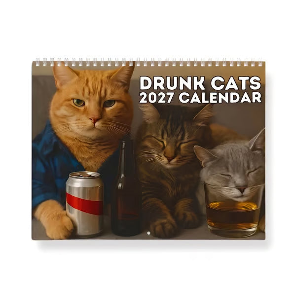 🍺🐱Betrunkene Katzen Kalender 2027