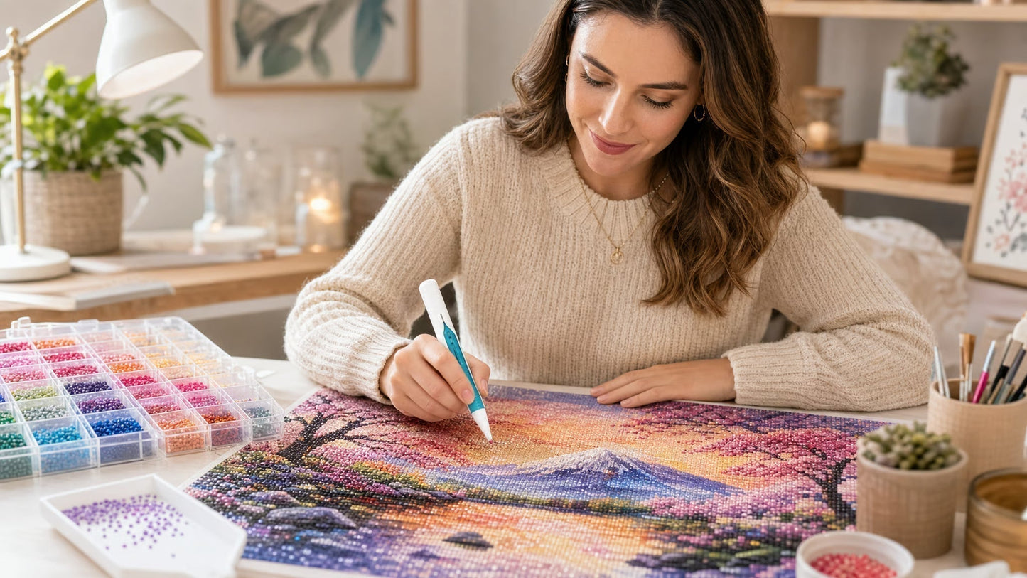 🔥🎁 2+1 GRATIS!! 🥳💞 50K+ VERKAUFT! ⚡💎 Automatischer Diamantmal-Stift mit Perlenablage-Set